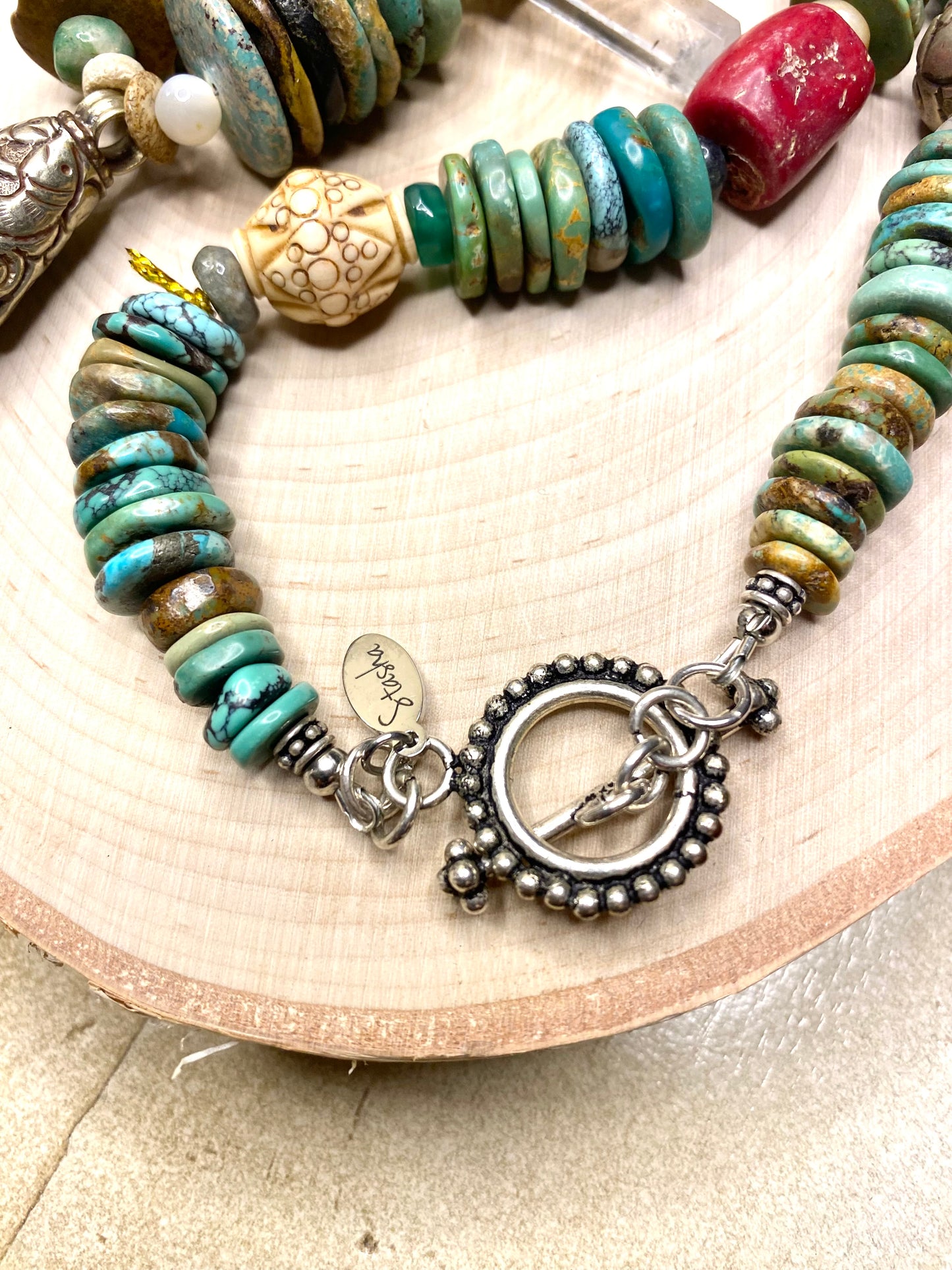 Tibetan necklace with turquoise and buddha pendant