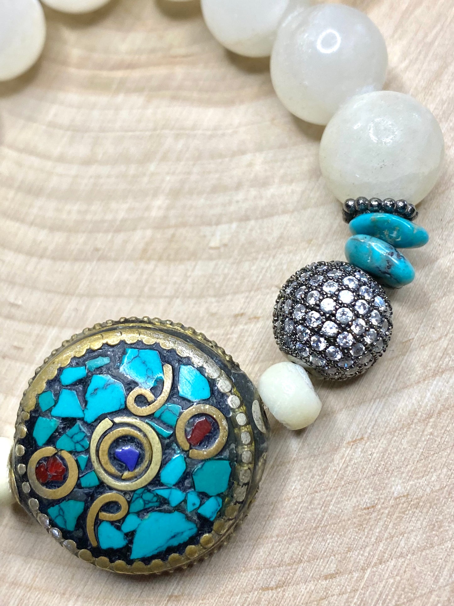 Tibet turquoise and jade bracelet